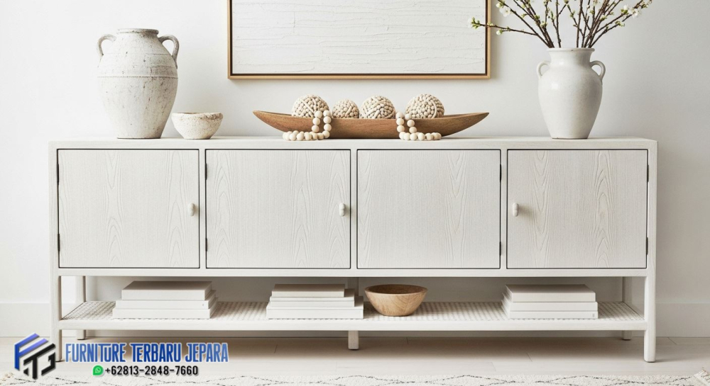 Bufet Kayu Minimalis Modern, Bufet Penyimpanan, Bufet Kayu Modern, Lemari Penyimpanan, Bufet Minimalis Kayu Jati, Buffet Kayu Minimalis, Meja Bufet Kayu, Model Bufet Kayu, Bufet Jepara, Bufet Ruang Tamu,Bufet Ruang Tamu Minimalis Credenza Putih