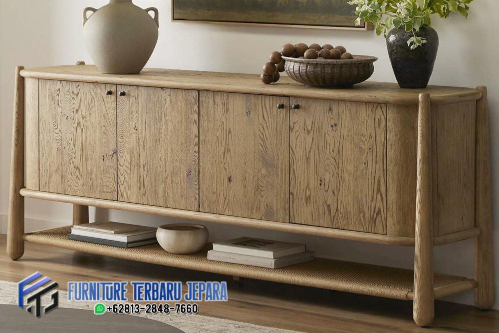 Bufet Ruang Tamu Terbaru Kayu Jati