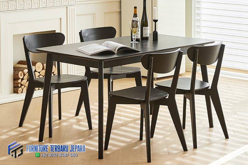 Meja Kursi Cafe Kayu Jati Solid Minimalis