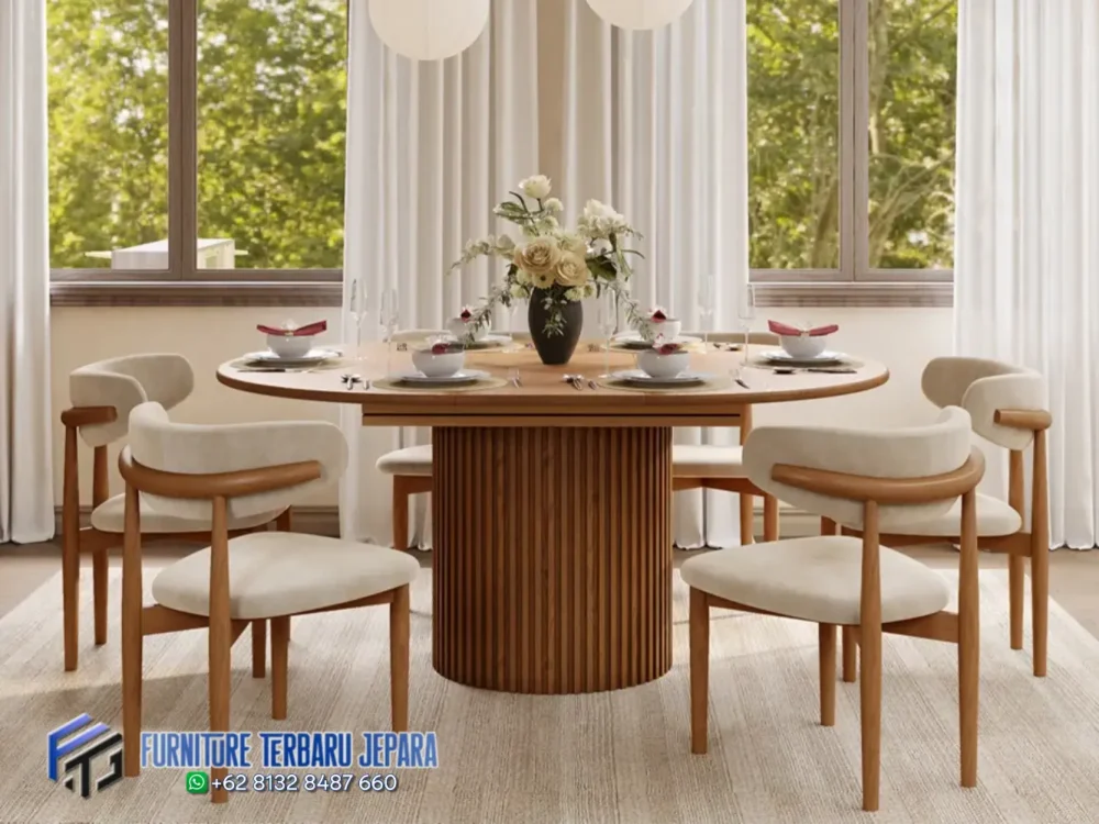 Round Table Meja Makan Kayu Jati 6 Kursi Cafe Terbaru Jepara, Kursi Cafe Aesthetic, Kursi Cafe Jepara, Kursi Cafe Kayu, kursi cafe kayu jati, Kursi Cafe Sandaran Rotan, Kursi Rotan Minimalis Modern, Meja Cafe Bulat, Meja Cafe Bulat Minimalis, Meja Cafe Kayu, Meja Cafe Minimalis, Meja Cafe Outdoor, Meja Kursi Cafe Anyaman, Meja Kursi Cafe Modern, Meja Kursi Minimalis, Meja Makan Kafe, Meja Restoran Cafe Minimalis, Set Meja Kursi Mewah