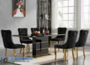 Set Meja Kursi Makan Stainless Gold Terbaru Jepara