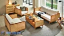 Sofa Tamu Minimalis Modern Solid Wood and Rattan