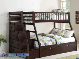 Tempat Tidur Anak Minimalis Kayu Jati Terbaru FTJ-0902