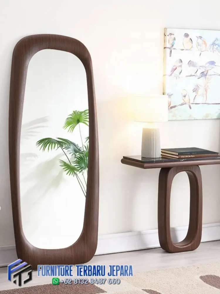 Cermin Berdiri Kayu Jati Terbaru Jepara, Cermin Berdiri, cermin besar untuk kamar tidur, cermin rias aesthetic, cermin rias berdiri minimalis, cermin rias custom jepara, cermin rias kayu jati, cermin rias modern minimalis, furniture kamar tidur jepara, furniture multifungsi kayu jati, jual furniture jepara