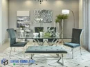 Dining Table Stainless Meja Makan Minimalis Terbaru Jepara