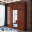 Lemari Pakaian 3 Pintu Geser Kayu Jati Terbaru