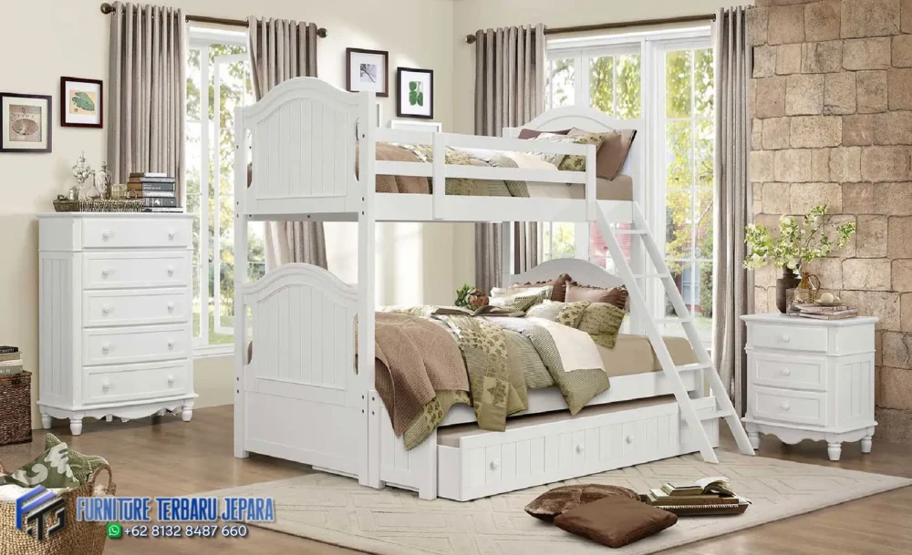 Set Tempat Tidur Tingkat Klasik Desain Kamar Anak Terbaru Jepara