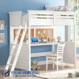 Tempat Tidur Tingkat Anak Set Meja Belajar Terbaru Jepara