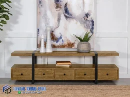 Model Bufet Jati Minimalis Kaki Besi Terbaru Jepara