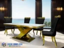 Sale Meja Makan Modern Mewah Stainless Terbaru Jepara
