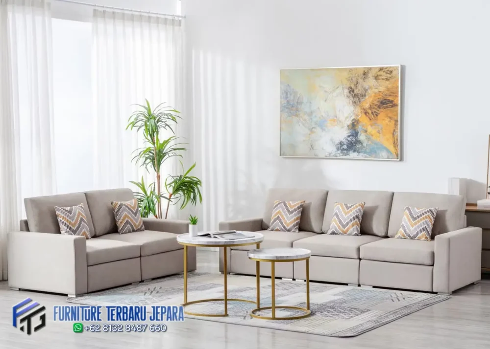 Sofa Tamu Mewah Meja Stainless Terbaru Jepara