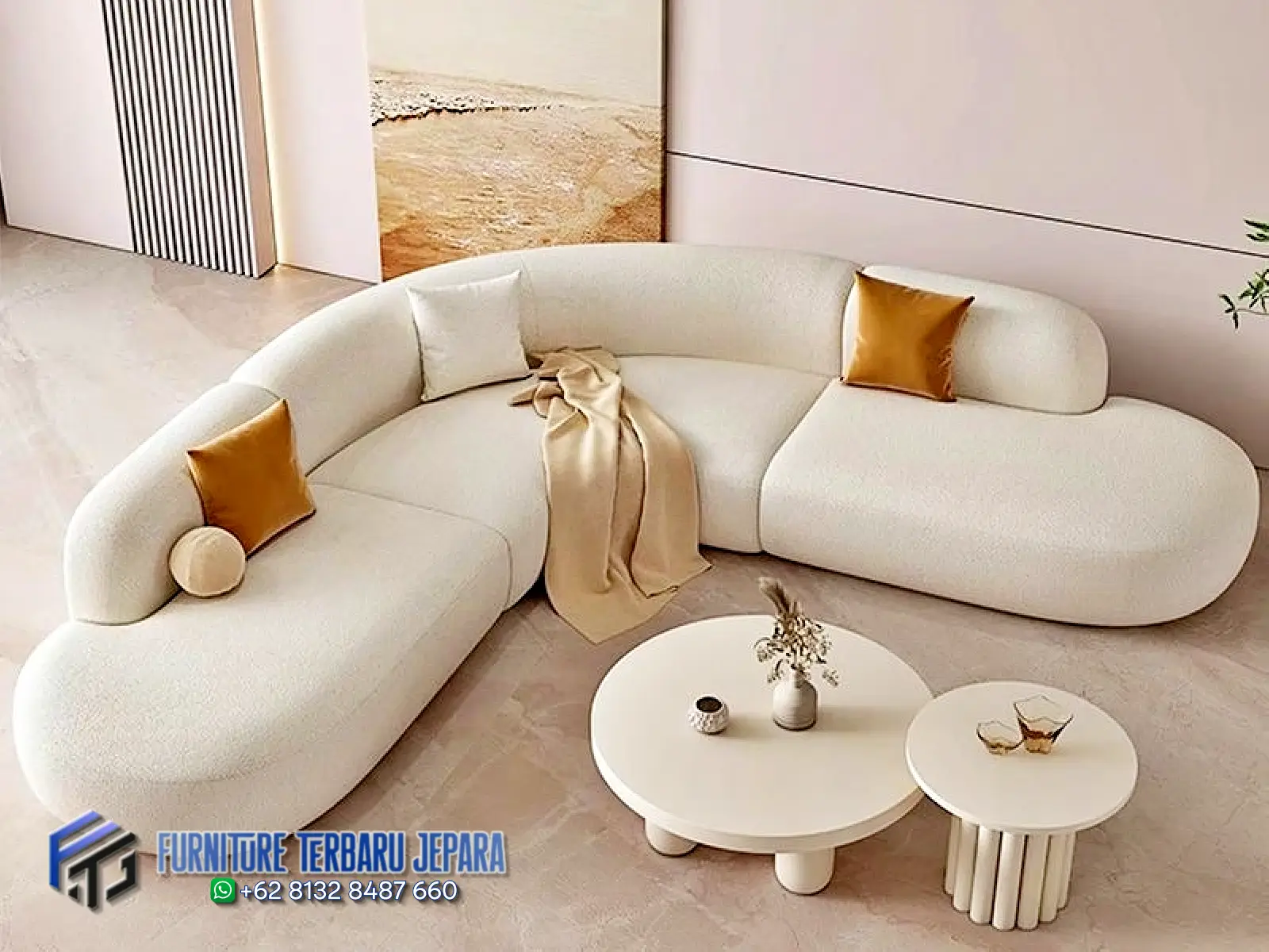 Sofa Sudut Modern Lengkung Minimalis Terbaru a